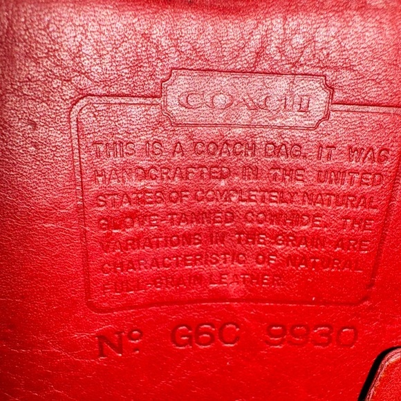 Red Vintage Coach Crossbody - Picture 9 of 9